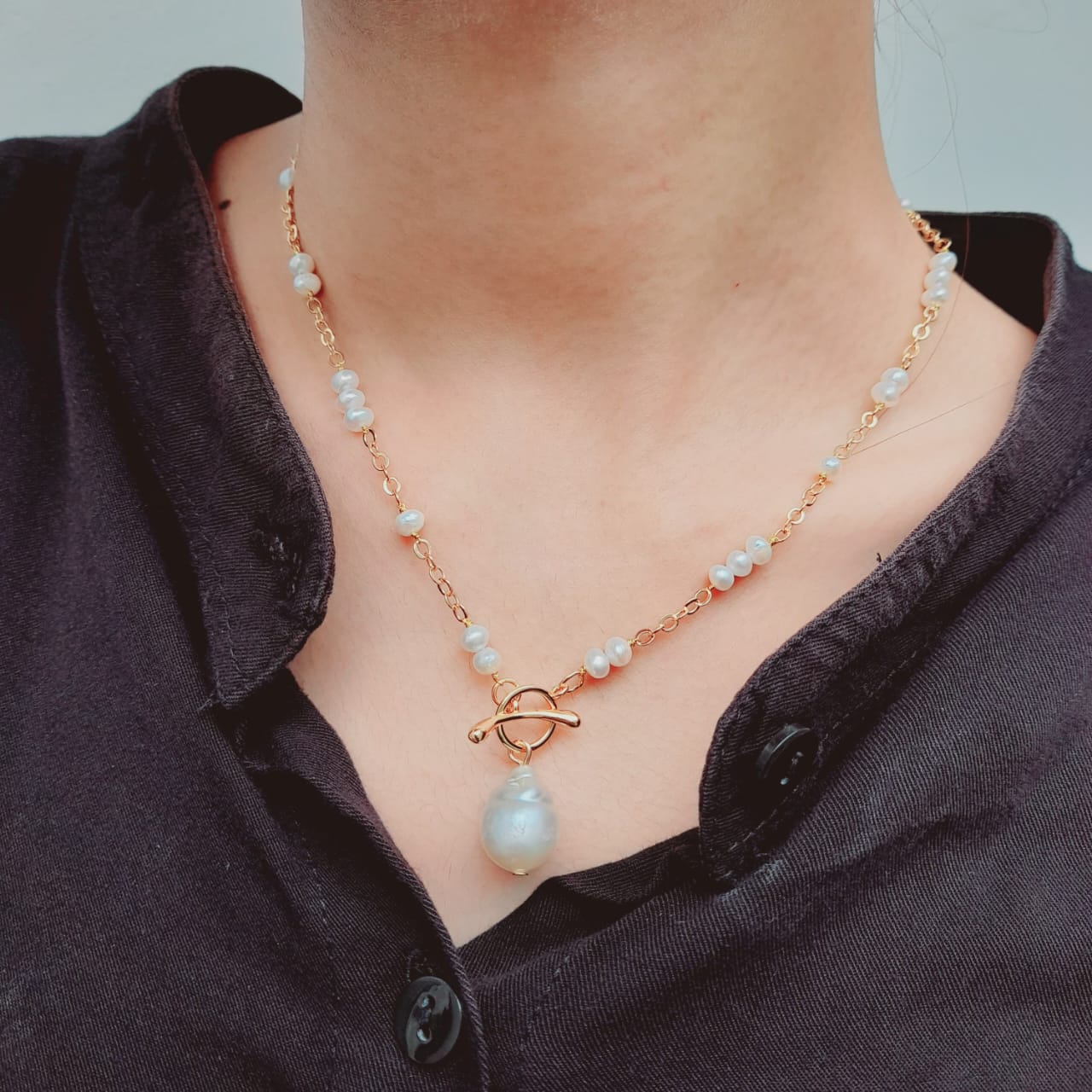 Kalung mutiara air tawar