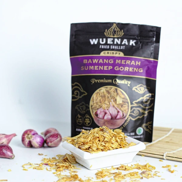 BAWANG GORENG SUMENEP PREMIUM ASLI TANPA TEPUNG WUENAK NETTO 80G