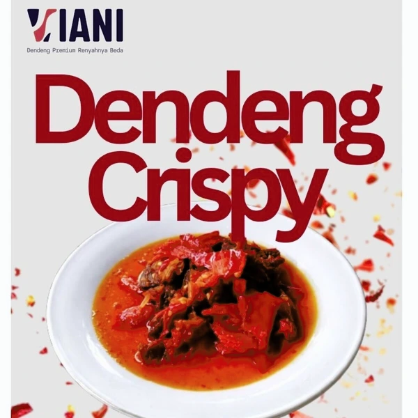 VIANI Dendeng Crispy Sapi  Premium (75 gr) + Sambal