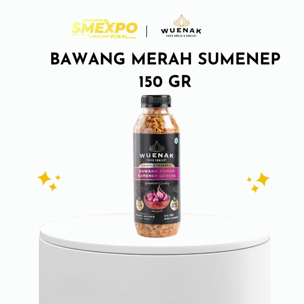 BAWANG GORENG SUMENEP PREMIUM ASLI TANPA TEPUNG WUENAK NETTO 150 G BRUTO 192 G
