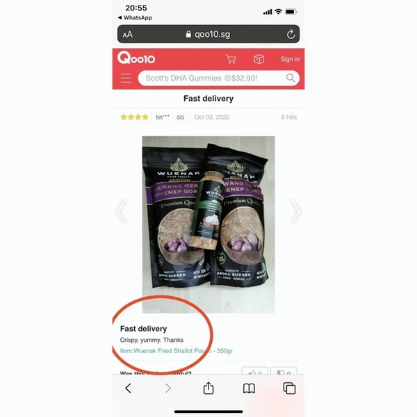 BAWANG GORENG SUMENEP PREMIUM ASLI TANPA TEPUNG WUENAK NETTO 350G