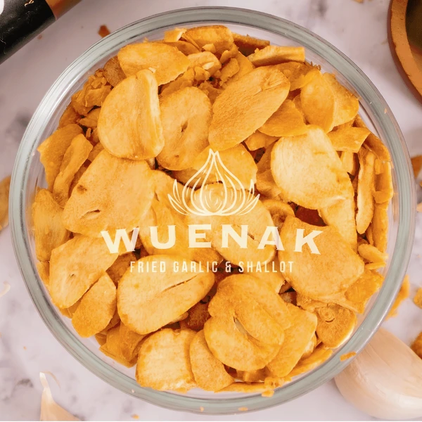 BAWANG PUTIH IRIS GORENG KATING ASLI TANPA TEPUNG PREMIUM WUENAK NETTO 130 G