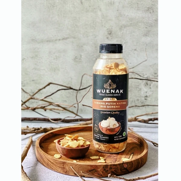 BAWANG PUTIH IRIS GORENG KATING ASLI TANPA TEPUNG PREMIUM WUENAK NETTO 130 G