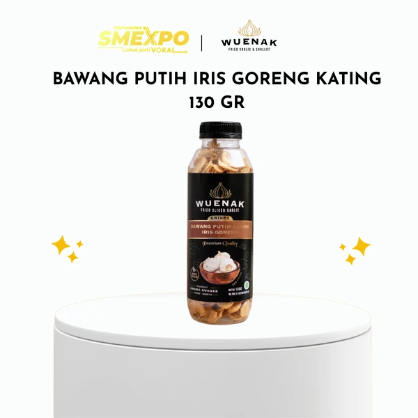 BAWANG PUTIH IRIS GORENG KATING ASLI TANPA TEPUNG PREMIUM WUENAK NETTO 130 G