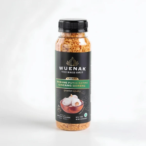 BAWANG PUTIH CINCANG GORENG KATING ASLI TANPA TEPUNG WUENAK PREMIUM NETTO 120 G