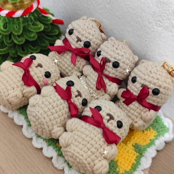 Bear Crochet Keychain