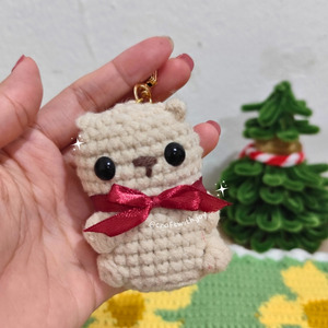 Bear Crochet Keychain