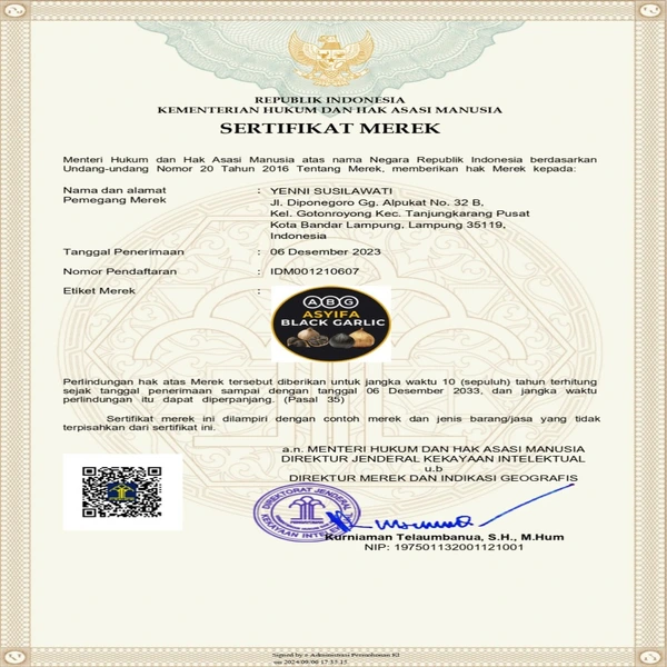ASYIFA BLACK GARLIC KATING 250 gram