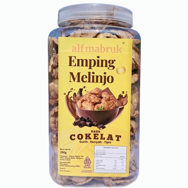 Emping Melinjo Cokelat -200g Toples