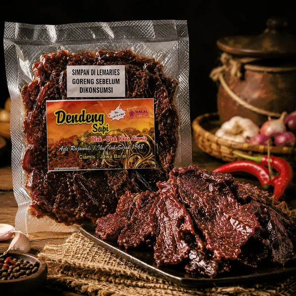 Dendeng sapi khas Ciamis 250gr mentah - Rajawali Ibu Iloh 1968