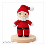 Gantungan Kunci Rajut Santa Claus / Amigurumi Natal Christmas Gift - Handmade Premium 10cm