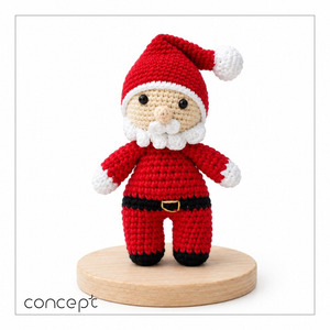 Gantungan Kunci Rajut Santa Claus / Amigurumi Natal Christmas Gift - Handmade Premium 10cm