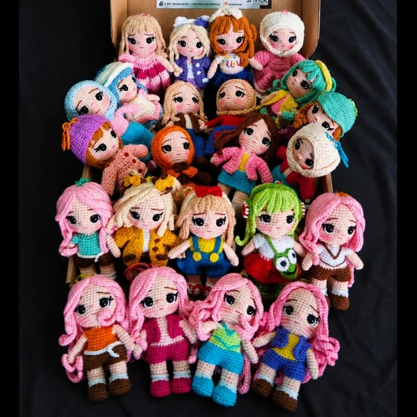 Cimy crochet dolls bagcharm keychain unik lucu handmade original