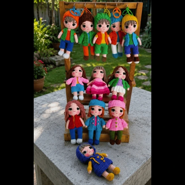 Cimy crochet dolls bagcharm keychain unik lucu handmade original