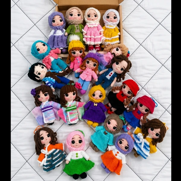 Cimy crochet dolls bagcharm keychain unik lucu handmade original