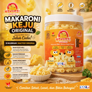 MAKYOZI Makaroni Keju Kraft Cheddar Kemasan Toples