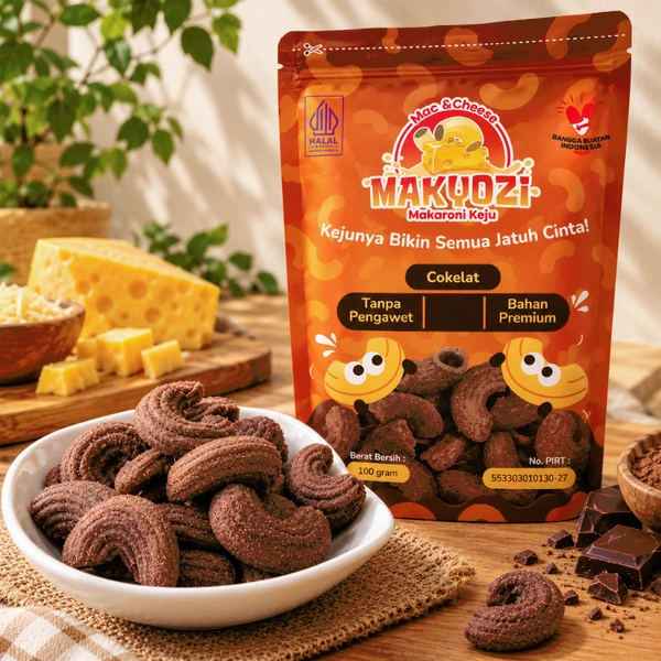 MAKYOZI Makaroni Keju Kraft Cheddar Cokelat