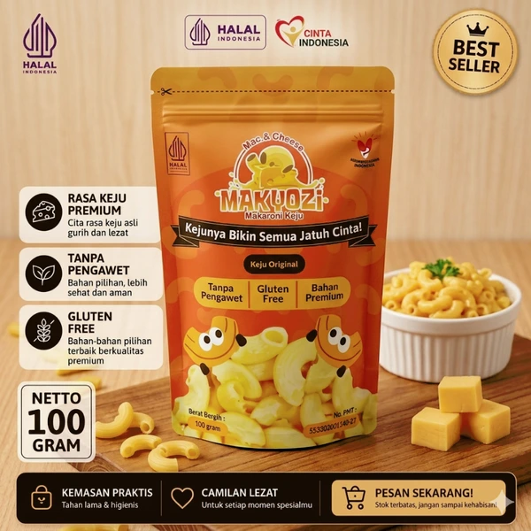 Makaroni Keju Kraft Cheddar Original Spesial MAKYOZI