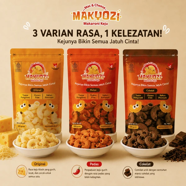 MAKYOZI Makaroni Keju Pedas Enak Gurih Bikin Nagih