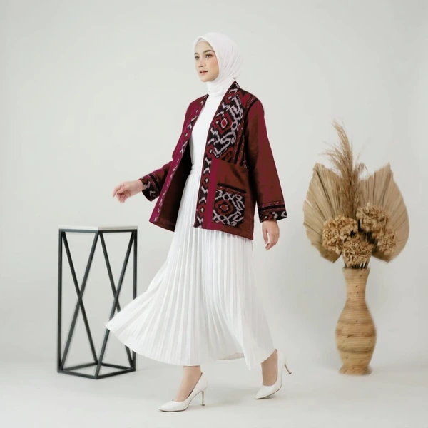 Mynada - Aster Kimono Outer Katun Wastra Tenun Premium