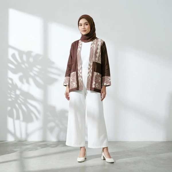 Mynada - Aster Kimono Outer Katun Wastra Tenun Premium