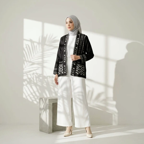 Mynada - Aster Kimono Outer Katun Wastra Tenun Premium