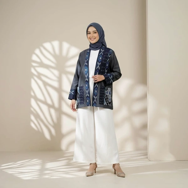 Mynada - Aster Kimono Outer Katun Wastra Tenun Premium