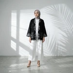 Mynada - Aksara Kimono Outer Katun Wastra Tenun Premium