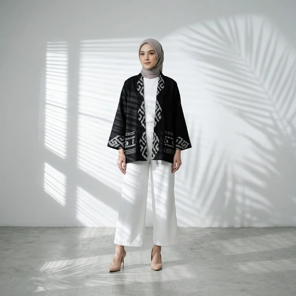 Mynada - Aksara Kimono Outer Katun Wastra Tenun Premium