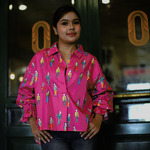 BLOUSE KARET KENYA PINK