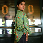 BLOUSE KARET KENYA SAGE