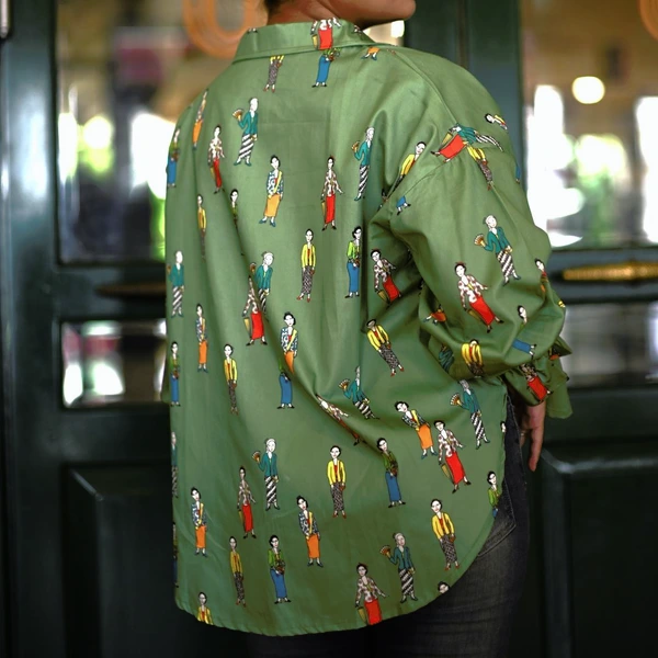 BLOUSE KARET KENYA SAGE