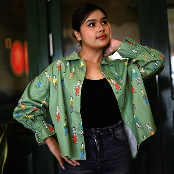 BLOUSE KARET KENYA SAGE
