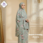 Mukena Traveling Parasut Flowers