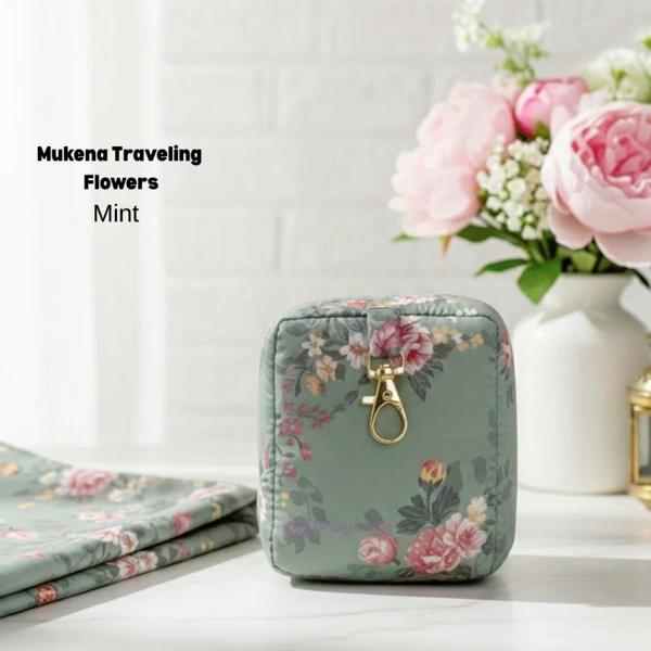 Mukena Traveling Parasut Flowers