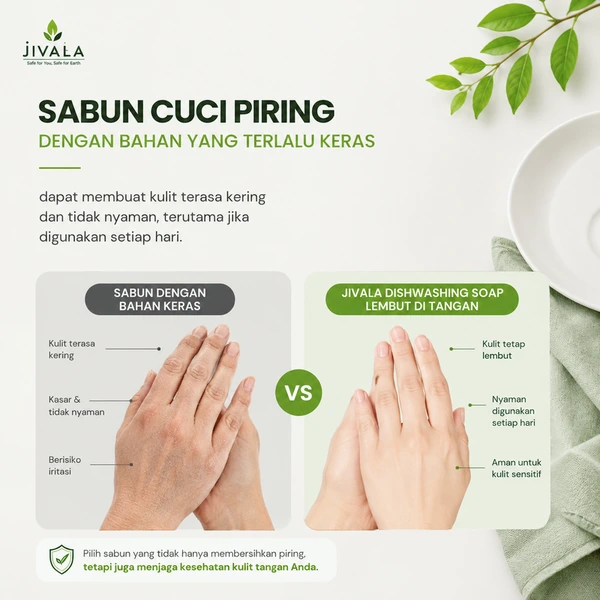 Jivala Sabun Cuci Piring Jeruk Nipis 1 Liter – Aman di Tangan & Ramah Lingkungan