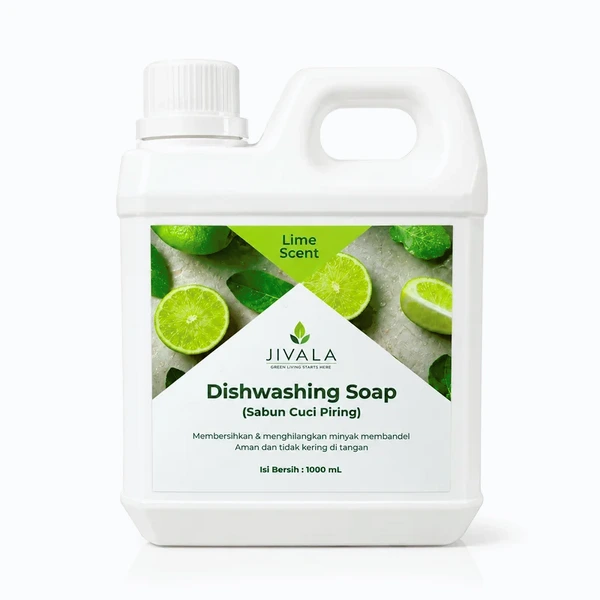 Jivala Sabun Cuci Piring Jeruk Nipis 1 Liter – Aman di Tangan & Ramah Lingkungan