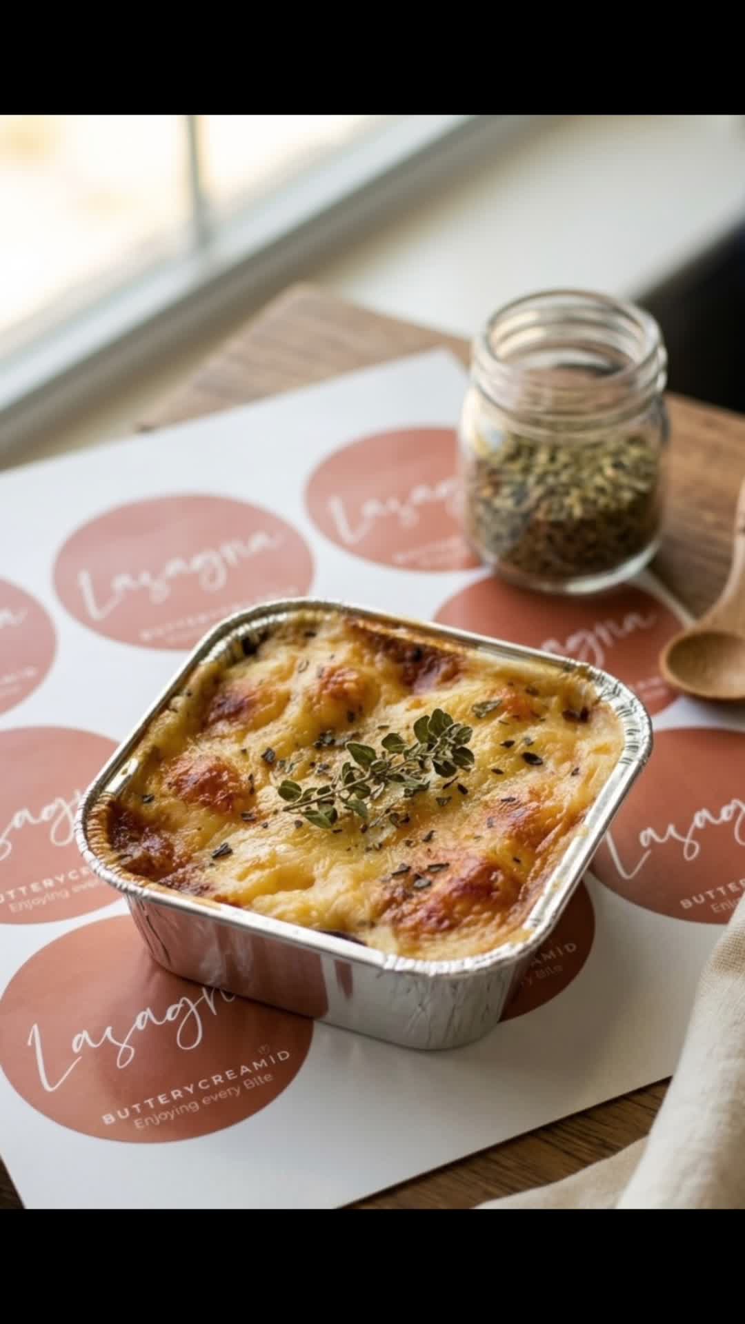 Lasagna daging jamur