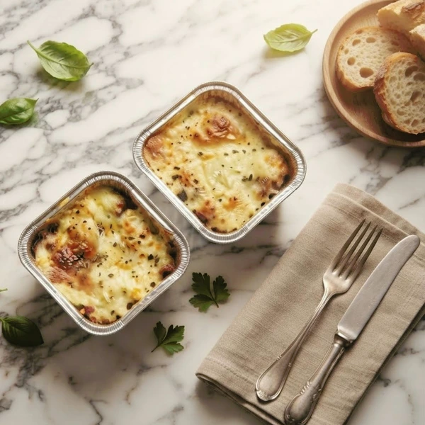 Lasagna daging jamur