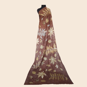 Kain Ecoprint Katun Primisima Coklat