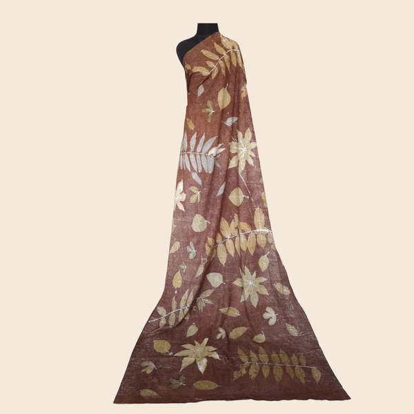 Kain Ecoprint Katun Primisima Coklat