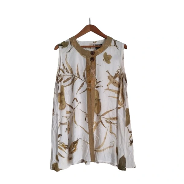 Outer Shania Ecoprint putih