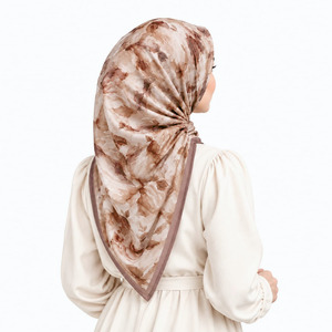 Lena Atelier - Hijab Segiempat Ultrasoft Motif Jahit Tepi 110 x 110 cm