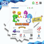 Dino kids isi 4 pcs, sistem Die Cut (Terpotong) Papercraft Ichinogami (DIY)