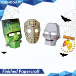Halloween Mask isi 4 pcs, Papercraft Ichinogami (DIY)