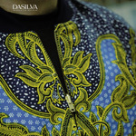 Jaket Bomber Batik Tulis Unisex Motif Beras Tumpah