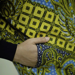 Jaket Bomber Batik Tulis Unisex Motif Beras Tumpah