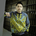Jaket Bomber Batik Tulis Unisex Motif Beras Tumpah