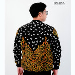 Jaket Bomber Batik Unisex Motif Aksara Pusparaga