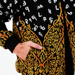 Jaket Bomber Batik Unisex Motif Aksara Pusparaga